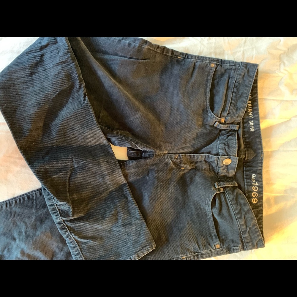 Gap 1969 skinny cords dark blue